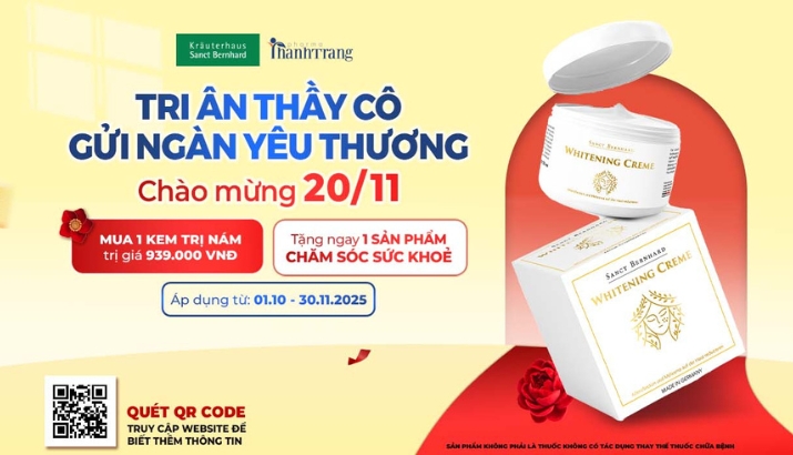 Kem trị nám Sanct Bernhard –Tri Ân Thầy Cô Chào Mừng 20/10
